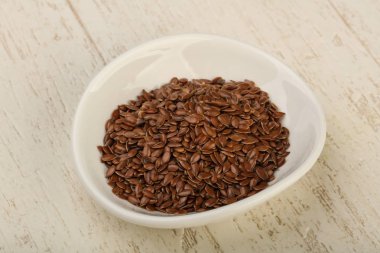 Kabın içinde keten tohumu