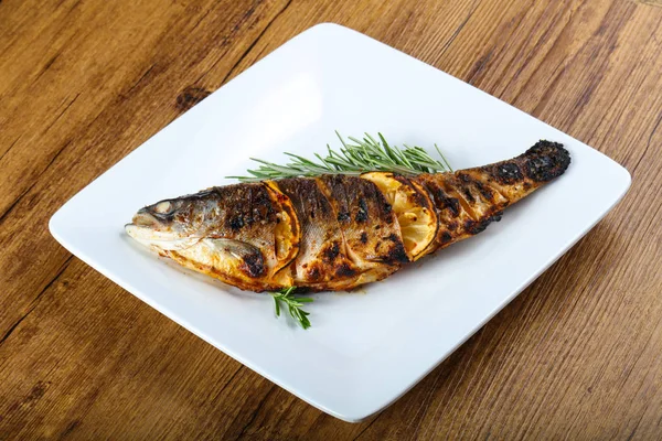 Trucha a la parrilla fresca caliente — Foto de Stock