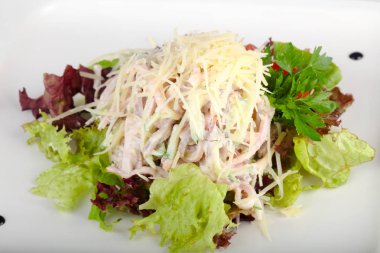 lezzetli salata ile ham