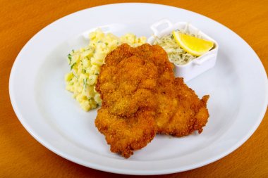 Czech cuisine - schnitzel clipart