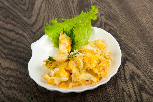 Scrambled eggs for breakfast 