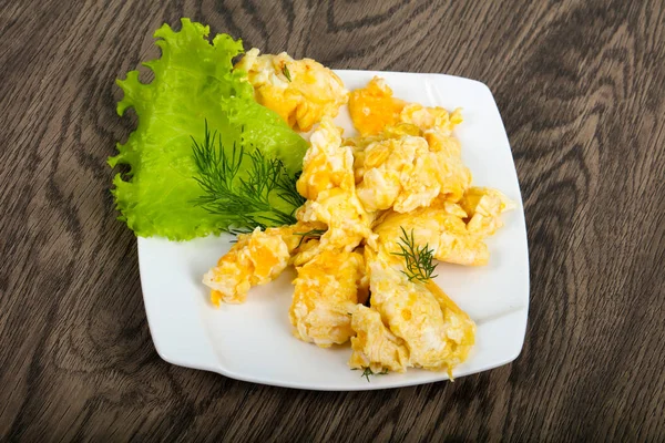 Scrambled eggs for breakfast — Stok fotoğraf