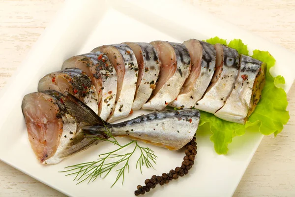 Füme Scomber dilimlenmiş