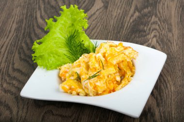 Scrambled eggs for breakfast