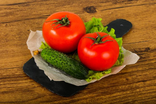 Agurker og tomater - Stock-foto