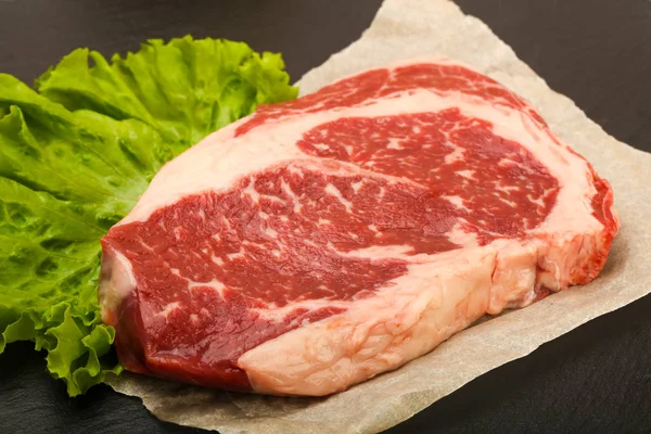 Rib eye rauwe biefstuk — Stockfoto