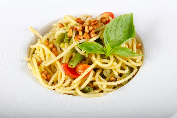 Smakelijke vegetarische pasta — Stockfoto