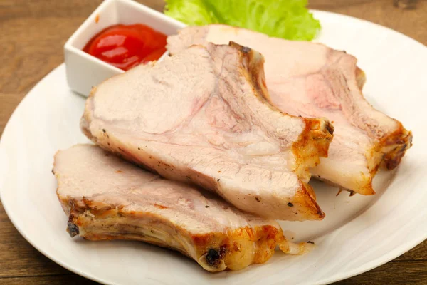 Carne di maiale arrosto affettata — Foto Stock