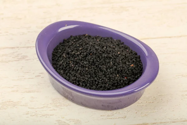 Semillas negras de nigella — Foto de Stock