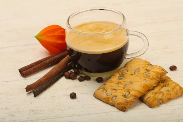 Gustoso Caffè con pasticceria — Foto Stock