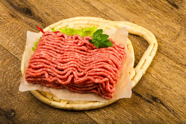 Gehakt vlees — Stockfoto