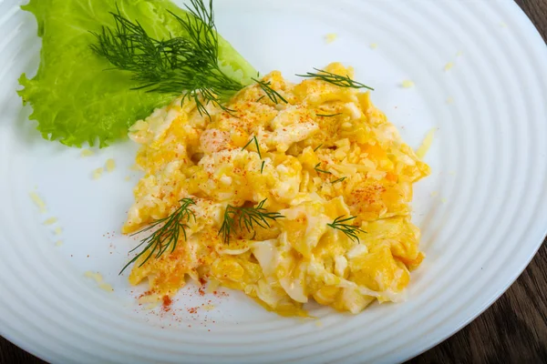 Scrambled eggs for breakfast