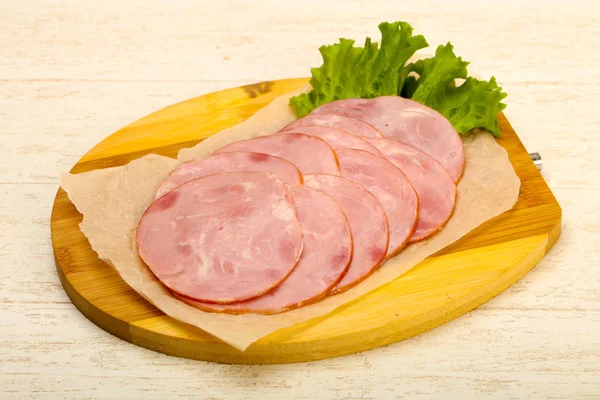 Salsiccia affettata saporita — Foto Stock