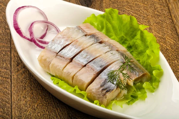 Sliced Herring fillet — Stock Photo, Image