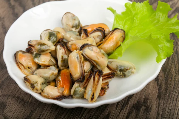 Gourmet inlagda musslor — Stockfoto