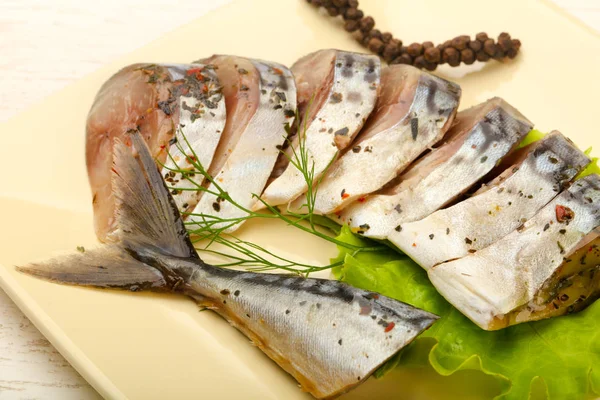 Füme Scomber dilimlenmiş