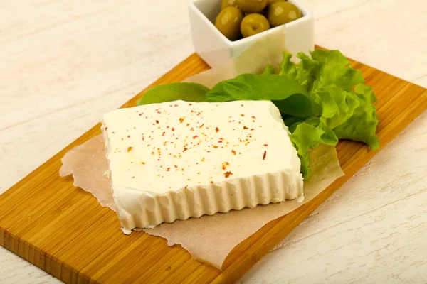 Delizioso formaggio feta — Foto Stock