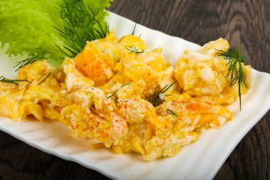 Scrambled eggs for breakfast