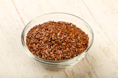 Kabın içinde keten tohumu