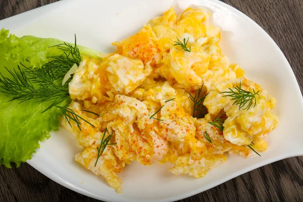 Scrambled eggs for breakfast