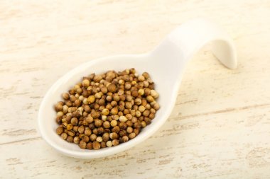 Kabın içinde kişniş tohumu