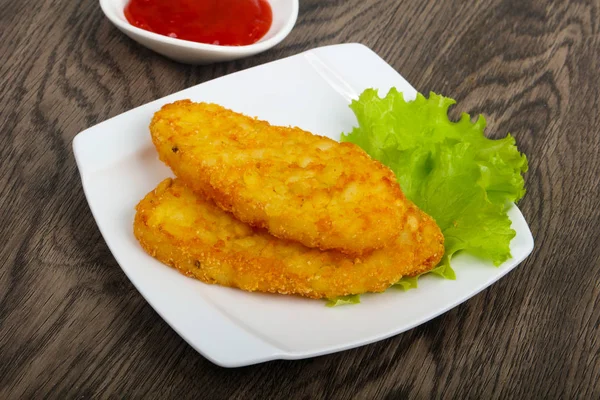 plaka üzerinde patates pancakes