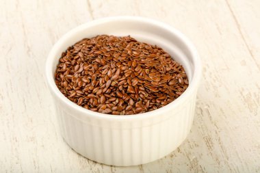 Kabın içinde keten tohumu