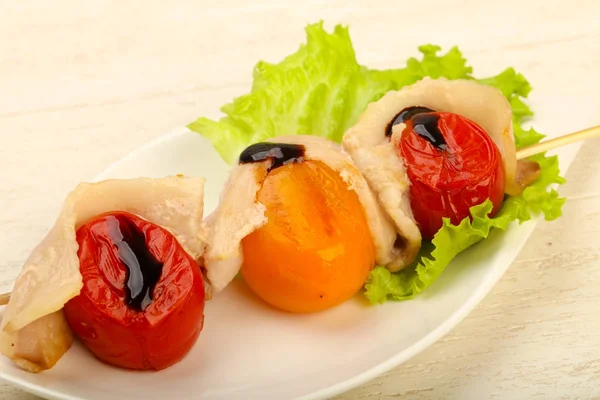 Pastırma ızgara domates