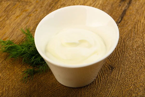 Fresh Greek yoghurt — Stock Photo, Image