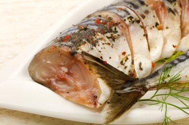 Füme Scomber dilimlenmiş