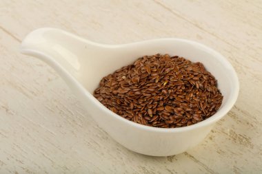 Kabın içinde keten tohumu