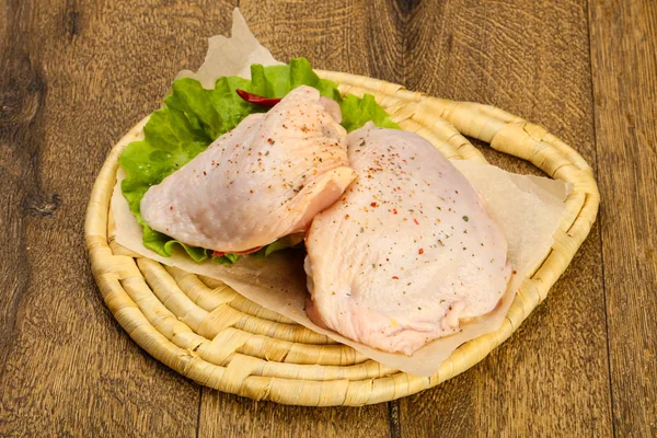 Raw chicken thigh