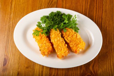 Kızarmış peynirli çubuk