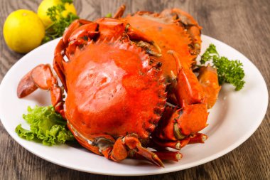 Haşlama yengeç meze