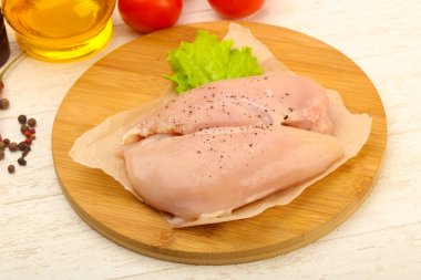 Çiğ tavuk göğsü.