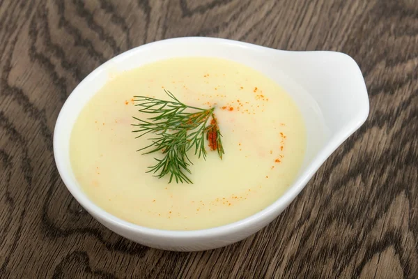 Сырный суп со специями — стоковое фото