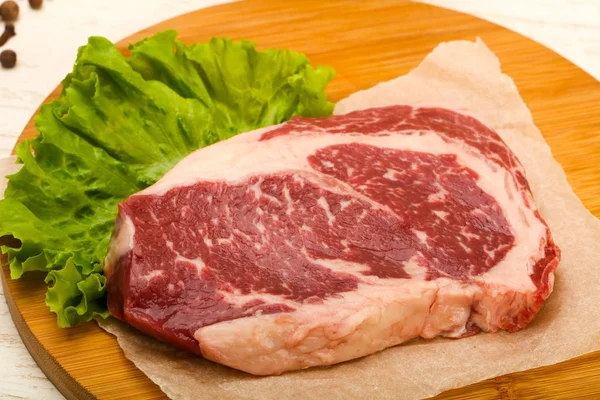 RIB eye stek raw — Zdjęcie stockowe