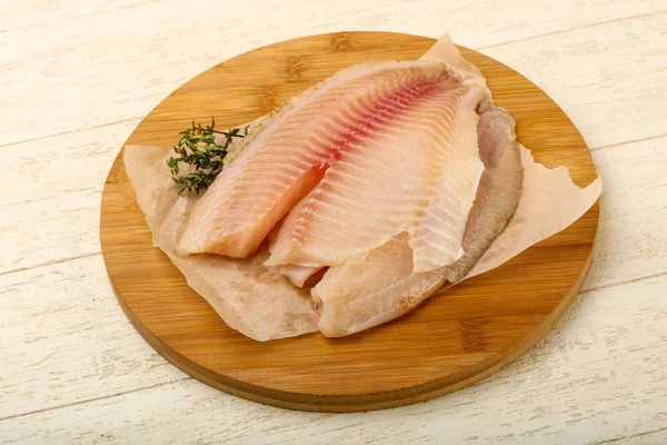 Fillet Tilapia di piring — Stok Foto