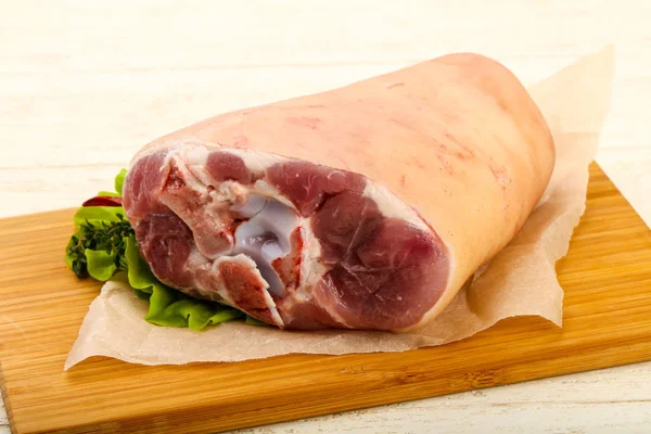 Schweinekeule roh — Stockfoto