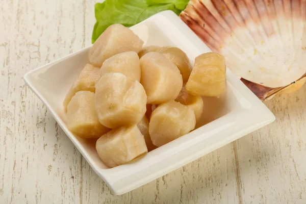 Raw scallops heap — Stock Photo, Image