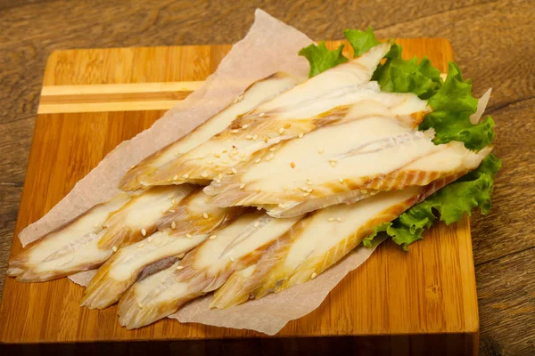 Belut sashimi di kapal — Stok Foto