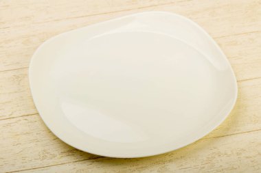 Ev için boş tabak ya da ahşap masa arka plan üzerinde Restoran