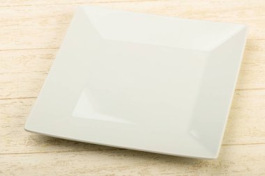 Ev için boş tabak ya da ahşap masa arka plan üzerinde Restoran