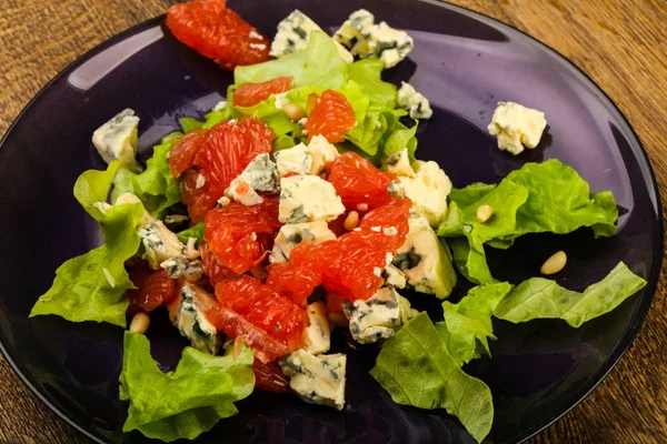 Insalata Pompelmo Formaggio Blu Con Noce Cedro — Foto Stock