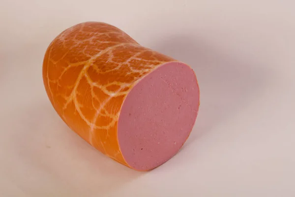 Smakelijke Varkensvlees Ham Geïsoleerd Witte Achtergrond — Stockfoto