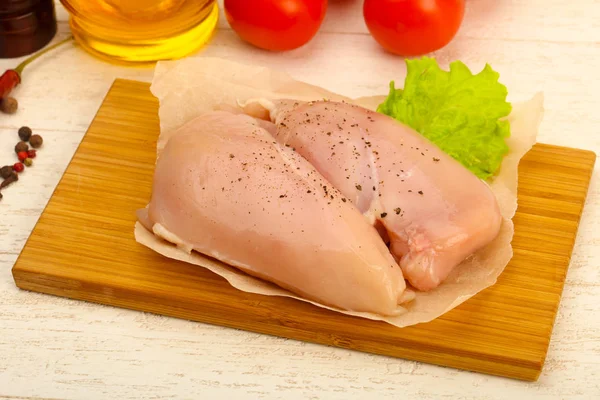 Części Surowego Kurczaka Które Gotowe Gotowania Podłoże Drewniane — Zdjęcie stockowe