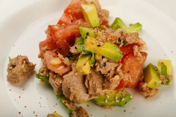 Ensalada Atún Aguacate Con Semillas Sésamo —  Fotos de Stock