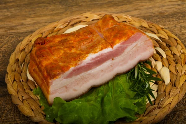Pork Brisket Salad Leaves Rosemary — Stock Photo, Image