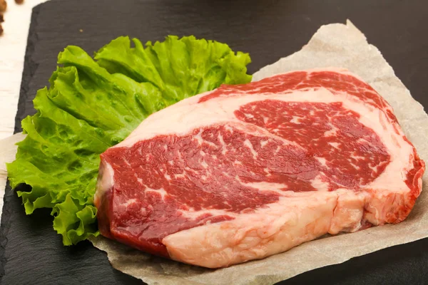 Bordaszem Nyers Steak Főzésre Kész — Stock Fotó