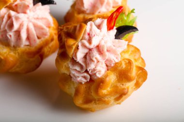 Profiterol wuth karides krem catering için